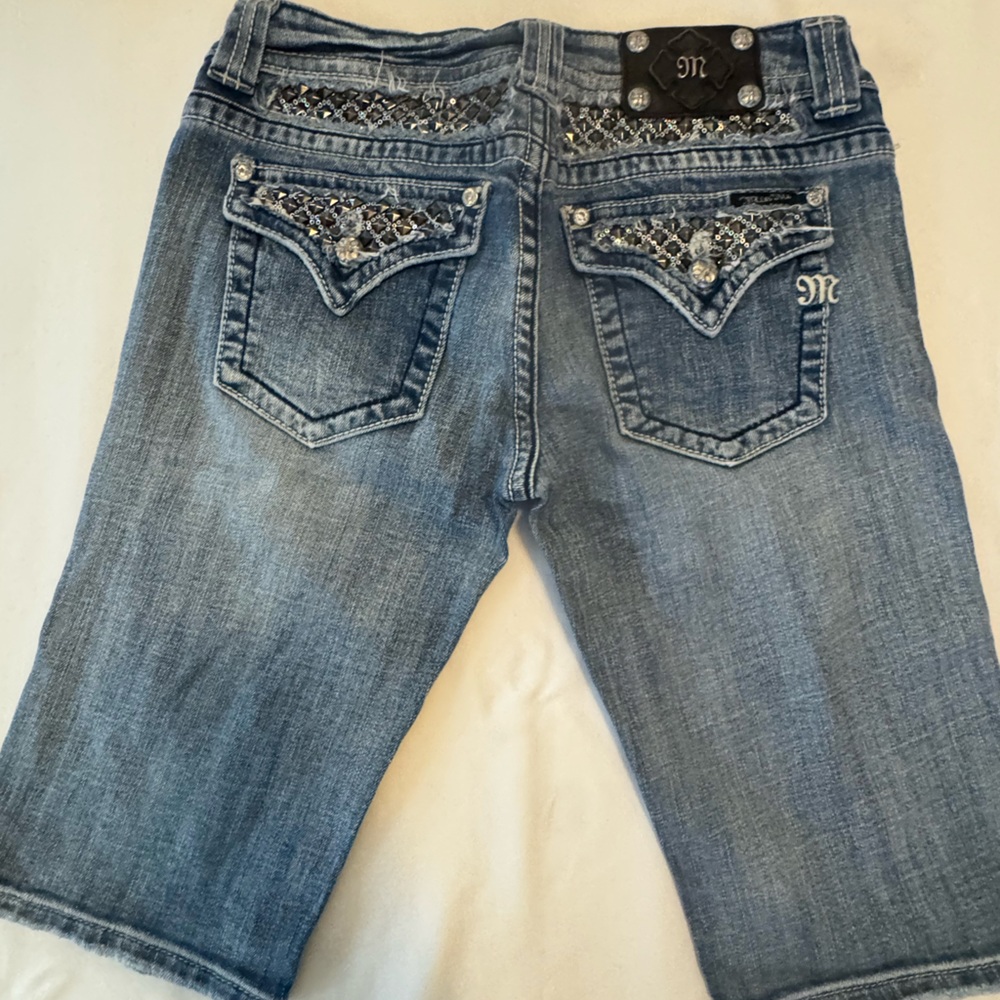 Miss Me Women's Bermuda Blue Denim Shorts